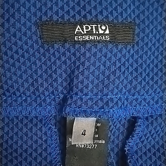 Apt 9 Blue Stretch Flat Front Crop Pants Ankle Length plush - Picture 3 of 8